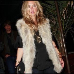 Rachel Zoe Faux Fur Vest, Sz M